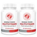Silver Fern Whole Food Daily Multi Vitamin w/Trace Mineral Blend Supplemento - 2 Bottiglie - 60 Vegicaps Ogni - 60 giorni Alimentazione - Naturale, Non-GMO, Vegan, Multivitaminico per Uomini & Donne - Sintetici Zero