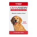 Nutramax Laboratories Crananidin Estratto di mirtillo urinario Integratore di salute per cani, 75 compresse masticabili