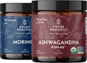 TRIBE ORGANICS Endurance Duo: Organic KSM-66 Ashwagandha + Organic Moringa - Capsule Vegan - 2 mesi di fornitura - Funzione cerebrale, messa a fuoco, supporto per l'umore, energia e resistenza