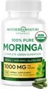 Estratto di chicco di caffè verde – Polvere di foglie di Moringa organica, origine singola, supporto energetico e immunitario, metabolismo, messa a fuoco, vitamina C – Vegan, 500mg, 120 capsule