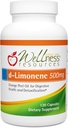 Risorse Benessere Alta potenza d-Limonene capsule 500mg, 120 capsule - Estratto di chicco d'arancia per la salute digestiva, bruciore di stomaco, riflusso acido, disintossicazione