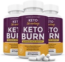 (3 Pack) Keto Advantage Keto Burn Pills 1275MG Nuova e migliore formula contiene Aceto di sidro di mele Extra Vergine Olio d'oliva Polvere di tè verde Leaf 180 capsule