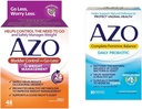 AZO controllo della vescica con Go-Less® e gestione del peso Integratore alimentare & Probiotici giornalieri Femminili completi per le donne, clinicamente dimostrato per aiutare a proteggere