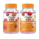 Bambini di zinco vitali + bambini multivitaminici, gommoni Bundle - Grande degustazione, supplemento di vitamina, senza glutine, OGM libero, pancia masticabile