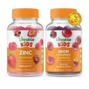 Bambini di zinco vitali + ferro e vitamina C bambini, gommoni Bundle - Grande degustazione, supplemento di vitamina, senza glutine, OGM libero, pancia masticabile