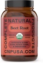 Capsule di radice di barbabietola organica 620mg | 100 Count | Polvere di barbabietola pura | Basato su piante, Non OGM, Integratore vegano | Stati Uniti fatto capsule di erbe