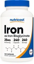 Nutricost Iron Bisglycinate Supplement (25mg) 240 Capsule - da Ferrous Bisglycinate Chelate - Non-GMO & Gluten-Free