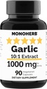 Estratto di aglio MONOHERB 1000 mg - 90 capsule vegetariane