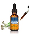 Estratto di liquido di radice di valeriana certificata di erbe Pharm per il relax e il sonno riposante, alcool di canna organica, 1 oncia