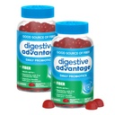 Vantaggio digestivo Prebiotici Fibra Supplemento Gummies di Fragola di Gummies con Probiotici per la salute digestiva delle donne e degli uomini, Regolarità degli adulti e salute del fegato, 60 Conte (2 Confezione)