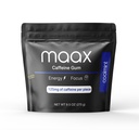 Maax Caffeine Energy Gum | Focus Gum | 125 mg di caffeina per pezzo | Coolmint | 125 pezzi totali per borsa