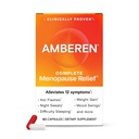 Amberen Menopause Supplemento per le donne, 180 capsule, clinicamente provata, aiuta l'equilibrio dell'ormone di sostegno, aiuta a alleviare 12 sintomi della menopausa: flash caldi, maglioni notturni, mood Swings e altro ancora