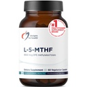 Designs for Health L 5-MTHF - Quatrefolic L Methylfolate Supplemento 5mg (8500 DFE) - Integratore di Folato metilato per le donne e gli uomini - Supporta la metilazione - Non-GMO, Gluten Free (60 capsule)