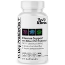 Integratore probiotico per la pulizia di 15 giorni | Probiotici stabili di scaffali garantiti per la salute digestiva e del colon a Balance Gut Flora | Cleansing Regolarità costipazione Bloating Support for Women Men Adults