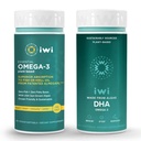 Iwi Omega-3 Essential & DHA Omega-3 Bundle, 30 Serve, Vegan pianta-Based Algae Omega 3, Krill & Fish Oil Alternative, No Fishy Aftertaste