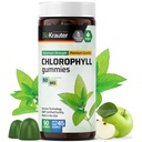 BIO KRAUTER Chlorophyll Gummies - 90 Chews - Supplementi clorofilla - Natural Skin & Detox Support - Vegan, Pectin Based, Non OGM Chews