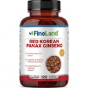 FineLand rosso coreano Panax Ginseng 13.000 mg - Max Strength 20:1 Extract - Integratore di supporto Immune e cognitivo concentrato per gli uomini e le donne - 120 capsule vegetali