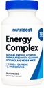Pillole di energia naturale Nutricost Complesso 120 capsule, 100 mg di caffeina - senza glutine - Non-OGM