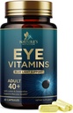 Integratore di vitamine degli occhi - Vitamina avanzata per la cura degli occhi con Luteina, Zinco, Vitamine C, E, Zeaxantina e minerali - Vision Multivitamina per la salute maculare e gli occhi secchi, Vegan, Bottigliato negli Stati Uniti - 60 capsule