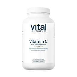 Vitamina C con Bioflavonoidi | Integratore Vegano per Supporto Immune* | 1000mg Vitamina C e 500mg Citrus Bioflavonoide | Glutine, Latticini e Soia Free | Non OGM | 220 Capsule