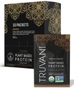 Truvani Vegan Pea Protein Powder | Chocolate | 20g Organic Plant Based Protein | Single Serving Travel Packets | 10 Servings | Keto | Gluten & Dairy Free | Low Carb | No Aggiunto Sugar