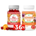 Vitamina Lunakai B12 e Vitamina E Gummies Bundle - 3000 mcg Gummies per il supporto energetico degli adulti e la salute di ossa - 250 mg 1000 iu Natural VIT E Plus C Supplementi