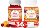 Vitamina Lunakai B12 e Vitamina E Gummies Bundle - 3000 mcg Gummies per il supporto energetico degli adulti e la salute di ossa - 250 mg 1000 iu Natural VIT E Plus C Supplementi