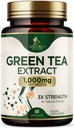 Estratto di tè verde capsule 1000 mg - Standardizzato 45% EGCG & 98% Polifenoli - 3X Forza Pillole di tè verde per l'energia naturale - Supporta la salute del cuore, Supplemento di erbe, Vegan, Non OGM - 60 capsule
