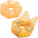 2PCS organizzatore di pillole settimanali Grande 7 giorni organizzatore di scatola di pillola Caso di medicina quotidiana per le pillole di olio di pesce di vitamina Supplementi Artrite amichevole