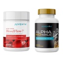 Juvenon BloodFlow-7 Nitric Oxide supplemento con Nitrosigine + Alpha Gold Maschio