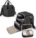 LUXJA Borsa di grande medicina con 4 casi rimovibili interni, borsa di stoccaggio della medicina multifunzionale (adatta per uso domestico o di viaggio), nero
