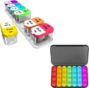 Odaro Extra Large Pill Organizer & Weely Pilll Organizer 4 volte al giorno - colore