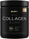 Collage ELMNT Premium Chocolate per la perdita di peso delle donne e la bellezza w. Probiotici, ACV, KSM66, Acido ialuronico, Biotina e Peptidi Multi Collagen brevettati Protein Powder - Colageno Hidrolizado per le donne