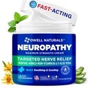 OWELL NATURALS Neuropathy Cream Extra Strength Nerve Relief Crema per Piedi, Mani, Gambe, Toe con Arnica, Vitamina B6, Aloe Vera, MSM - Made in USA