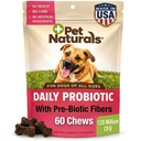 Probiotici quotidiani per cani, 120M CFU - Pre e Probiotici per cani Salute Digestiva, Salute Gut, Supporto immunitario, Diarrea, Allergie e Itching - 60 Cuciture, Sapore di coperta