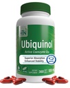 Alimentazione Ubiquinol 100mg 360 Softgels come Kaneka QH ridotto CoQ-10 | Stabilizzato - 3rd Party Testato | Biodisponibilità potenziata | Cardiovascular & Mitochondria Function Support | Non OGM