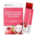 BOTO Beauty Secret Pomegranate Collagen 20g - Coreano Beauty Collagen Jelly Stick, basso collagene di pesce molecolare, melograno aromatizzato - Confezione da 15