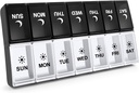 7 giorno Pill Organizer 2 volte al giorno, Grande settimana AM PM Pill Box, Day Night Medicine Organizer, Pill Case Twice A Day, Pill Container