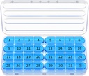 Organizzatore mensile di Zoksi 1 volte al giorno, organizzatore di scatole di pillole di 30 giorni, un mese caso di pillole per il viaggio, 31 giorni contenitore giornaliero di medaglie per vitamine, supplemento & farmaci