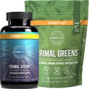 Integratori Primal Harvest Greens Powder & Vision per Women and Men Vision e Eye Support Complex con Lutein, Zeaxanthin Bundle