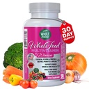 Multivitaminico alimentare per le donne Multi Vitamina con Folate, B12 Methyl, Vitamine, Minerali, Probiotici e Omegas, Vegan, Non OGM- 90 capsule (1) (1)