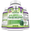 FRESH HEALTHCARE Premium Chlorella Supplemento, 1200mg Pure Vegan Powder Capsules, 180 Clorofilla e CFG Pills, Detox Superfood naturale, Contiene naturalmente B vitamine e minerali