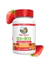 MaryRuth Organics's Vitamin D3 B12 Gummies | USDA Organic | 2 mesi di alimentazione | Vitamina D & B12 Integratori di vitamina per adulti e bambini | Bone Salute | Livelli energetici sani | Non OGM | 60 Serve