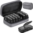 AUVON Canvas Bag XL Weekly Pill Organizer 2 volte al giorno, Travel Pill Box 7 giorni con apertura grande One-Side, AM PM Pill Case con sacchetto di panno portatile per integratori, vitamine, oli di pesce