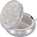 Scatola dell'organizzatore della medicina della tasca della farmacia Bling Case Box del viaggio per l'organizzatore del supporto del padiglione Mini Piccolo contenitore per la vitamina (argento)