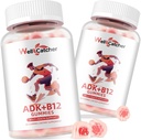 Vitamina ADK+B12 Gummies Integratori: Vitamina D3 K2 (MK-7) con B12 per Uomini Donne Chewable Vegan Multivitamin Support Bone Brain Immune Skin Eye Heart Sugar Free Raspberry Flavored 2 Pacchetti