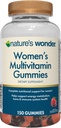 Gummie Multivitaminiche della natura, Supporta l'energia, il metabolismo, la salute del sistema Bone e immunitario con vitamine A, C, D, B6, B12, Biotina, acido folico, alimentazione di 75 giorni, 150 Conte