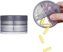 2 Layers Pill Case, KIGI Daily Pill Organizer con 8 scomparti 1 giorno 4 volte Portable Pill Box Vitamin Organizer per viaggio (Gray 3.1-2Inch)