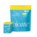 Psyllium Husk Fiber Limonata 20 Count Travel Packet (6g Per Packet) - Polvere di Psyllium Husk per la salute digestiva & Bloating Relief, senza glutine, Polvere di fibra prebiotica senza zucchero, supplemento non OGM