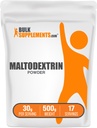 BulkSupplements.com Polvere di Maltodextrin - Supplemento di Maltodextrin per il potenziamento dell'energia, Grado di cibo - senza glutine e senza glutine, 30g per porzione, 500g (1.1 lbs) (Pack of 1)